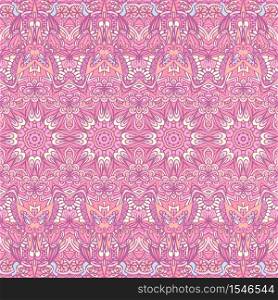Tribal vintage abstract geometric ethnic seamless pattern ornamental. Indian mandala art textile design. Vector seamless pattern ethnic tribal geometric ornamental textile colorful pastel print