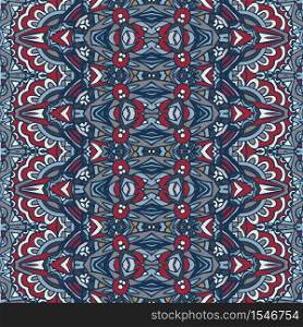 Tribal vintage abstract geometric ethnic seamless pattern ornamental. Indian mandala art textile design. Tribal vintage abstract floral geometric ethnic seamless pattern ornamental