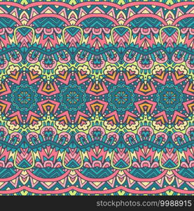 Tribal vintage abstract geometric ethnic seamless pattern ornamental. Indian mandala art textile design. vector seamless pattern ornamental