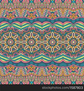 Tribal vintage abstract geometric ethnic seamless pattern ornamental. Indian striped textile design. Textile ikat. Vector seamless pattern african art batik ikat. Ethnic print vintage fabric design.