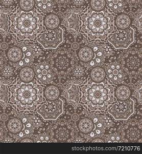 Tribal vintage abstract geometric mandala ethnic seamless pattern ornamental. Indian surface textile design. Vintage seamless mosaic damask tile design pattern background.