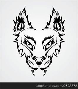 Tribal wolf Royalty Free Vector Image