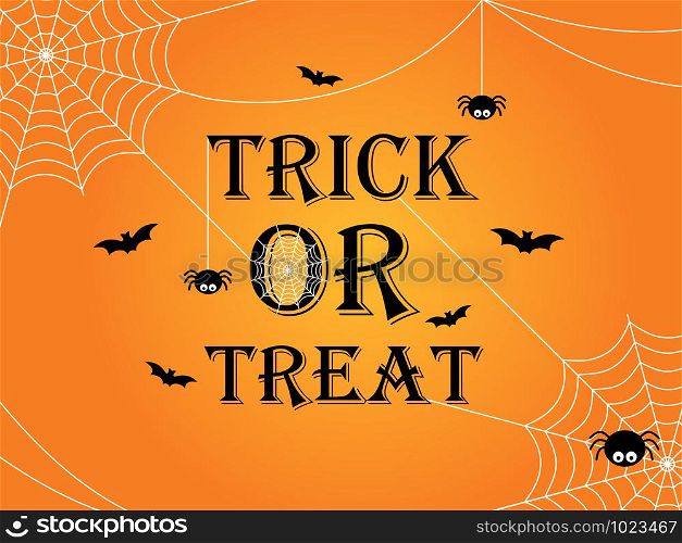 Trick or treat Halloween banner template background