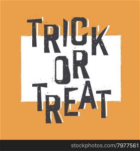 Trick or treat. Halloween design element