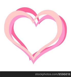 Tricolor heart vector image
