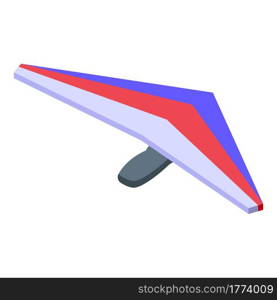 Tricolor paraglider icon. Isometric of Tricolor paraglider vector icon for web design isolated on white background. Tricolor paraglider icon, isometric style