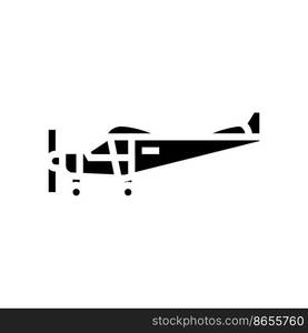 tricycle gear airplane aircraft glyph icon vector. tricycle gear airplane aircraft sign. isolated symbol illustration. tricycle gear airplane aircraft glyph icon vector illustration