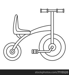 Tricycle icon. Outline tricycle vector icon for web design isolated on white background. Tricycle icon, outline style