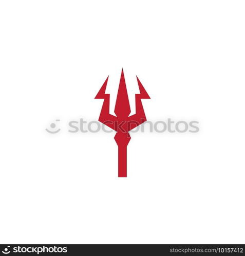 Trident devil Logo vector design