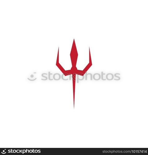 Trident devil Logo vector design