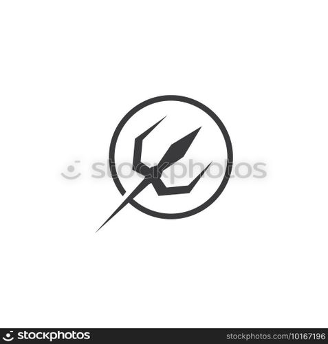 Trident devil Logo vector design