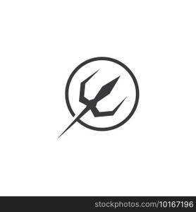 Trident devil Logo vector design