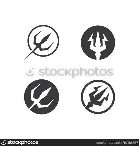 Trident devil Logo vector design