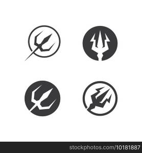 Trident devil Logo vector design