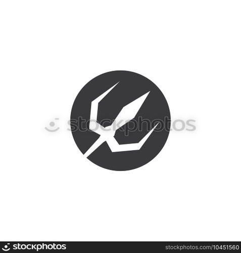 Trident devil Logo vector design