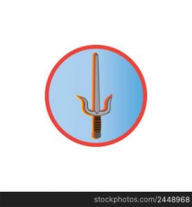 trident icon logo vector design template