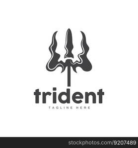 Trident Logo, Elegant Simple Minimalist Design, Zeus God Weapon Vector ...