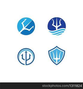 Trident Logo icon Template vector design