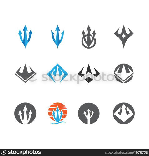 Trident Logo icon Template vector design