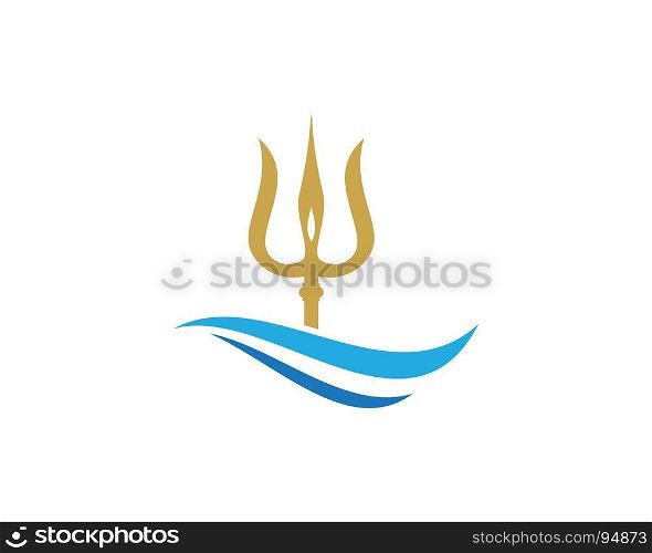 Trident Logo Template design. Trident Logo Template vector icon illustration design