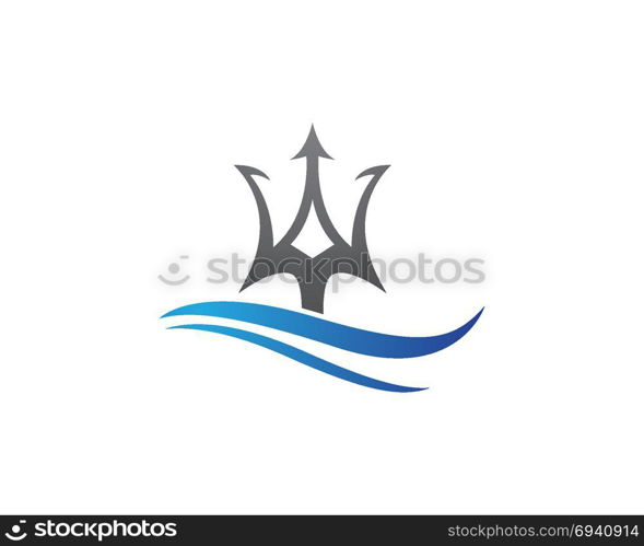 Trident Logo Template. Trident Logo Template vector icon illustration design