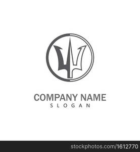  Trident Logo Template vector icon illustration design