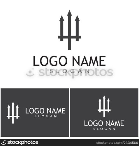 Trident Logo Template vector icon illustration design