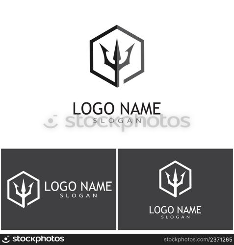 Trident Logo Template vector icon illustration design