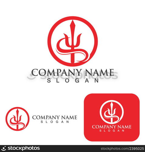 Trident Logo Template vector icon illustration design