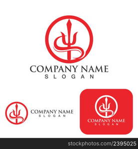 Trident Logo Template vector icon illustration design