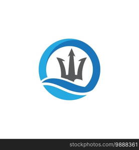 Trident Logo Template vector icon illustration design