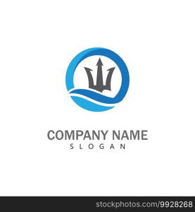  Trident Logo Template vector icon illustration design