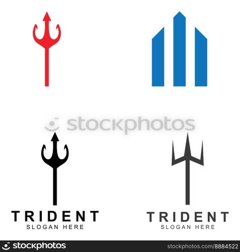 Trident logo using vector design concept.