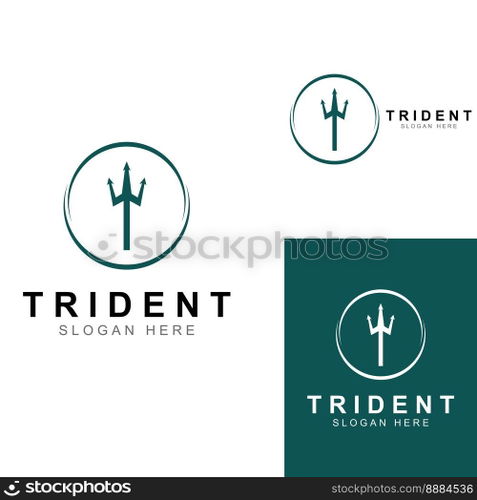 Trident logo using vector design concept.