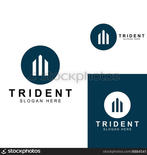 Trident logo using vector design concept.