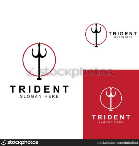 Trident logo using vector design concept.