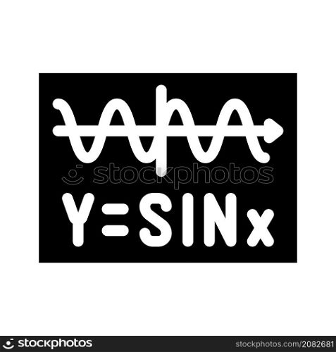 trigonometry formula glyph icon vector. trigonometry formula sign. isolated contour symbol black illustration. trigonometry formula glyph icon vector illustration