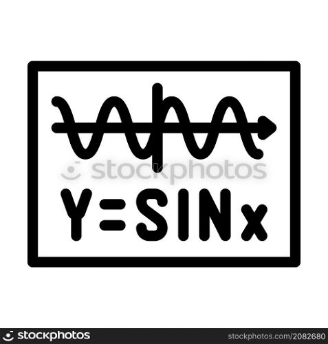 trigonometry formula line icon vector. trigonometry formula sign. isolated contour symbol black illustration. trigonometry formula line icon vector illustration