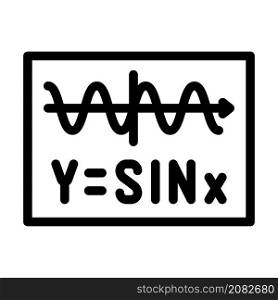 trigonometry formula line icon vector. trigonometry formula sign. isolated contour symbol black illustration. trigonometry formula line icon vector illustration