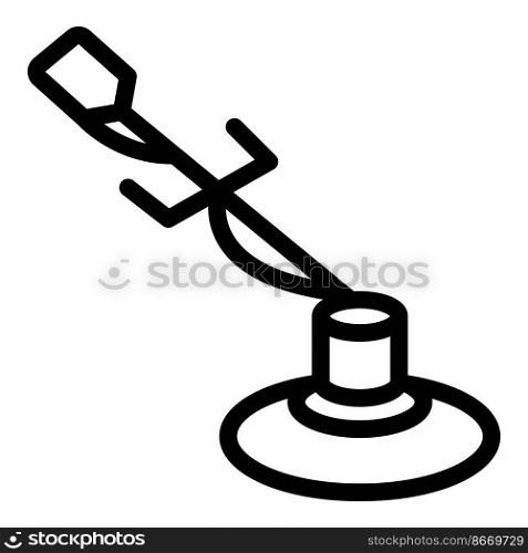 Trimmer service icon outline vector. Lawn equipment. Agriculture tool. Trimmer service icon outline vector. Lawn equipment