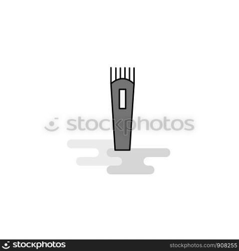 Trimmer Web Icon. Flat Line Filled Gray Icon Vector
