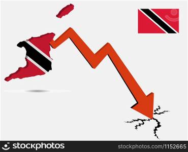 Trinidad and Tobago economic crisis vector illustration Eps 10.. Trinidad and Tobago economic crisis vector illustration Eps 10
