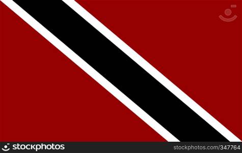 Trinidad and Tobago flag image for any design in simple style. Trinidad and Tobago flag image