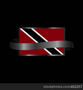 Trinidad and tobago flag Ribbon banner design