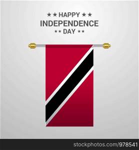 Trinidad and tobago Independence day hanging flag background