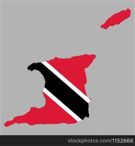 Trinidad and Tobago Map flag Vector illustration eps 10.. Trinidad and Tobago Map flag Vector