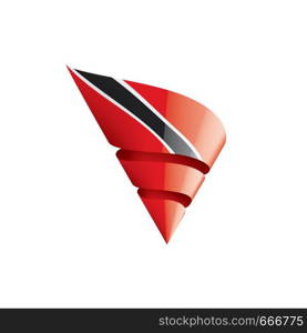 trinidad and tobago national flag, vector illustration on a white background. trinidad and tobago flag, vector illustration on a white background