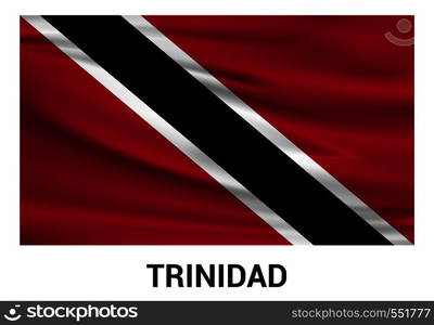 Trinidad flag design card vector