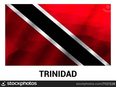 Trinidad flag design card vector