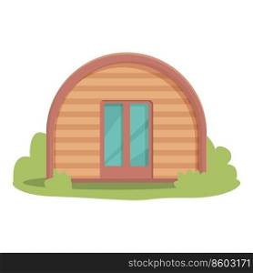 Trip cozy icon cartoon vector. Glamping house. Nature weekend. Trip cozy icon cartoon vector. Glamping house